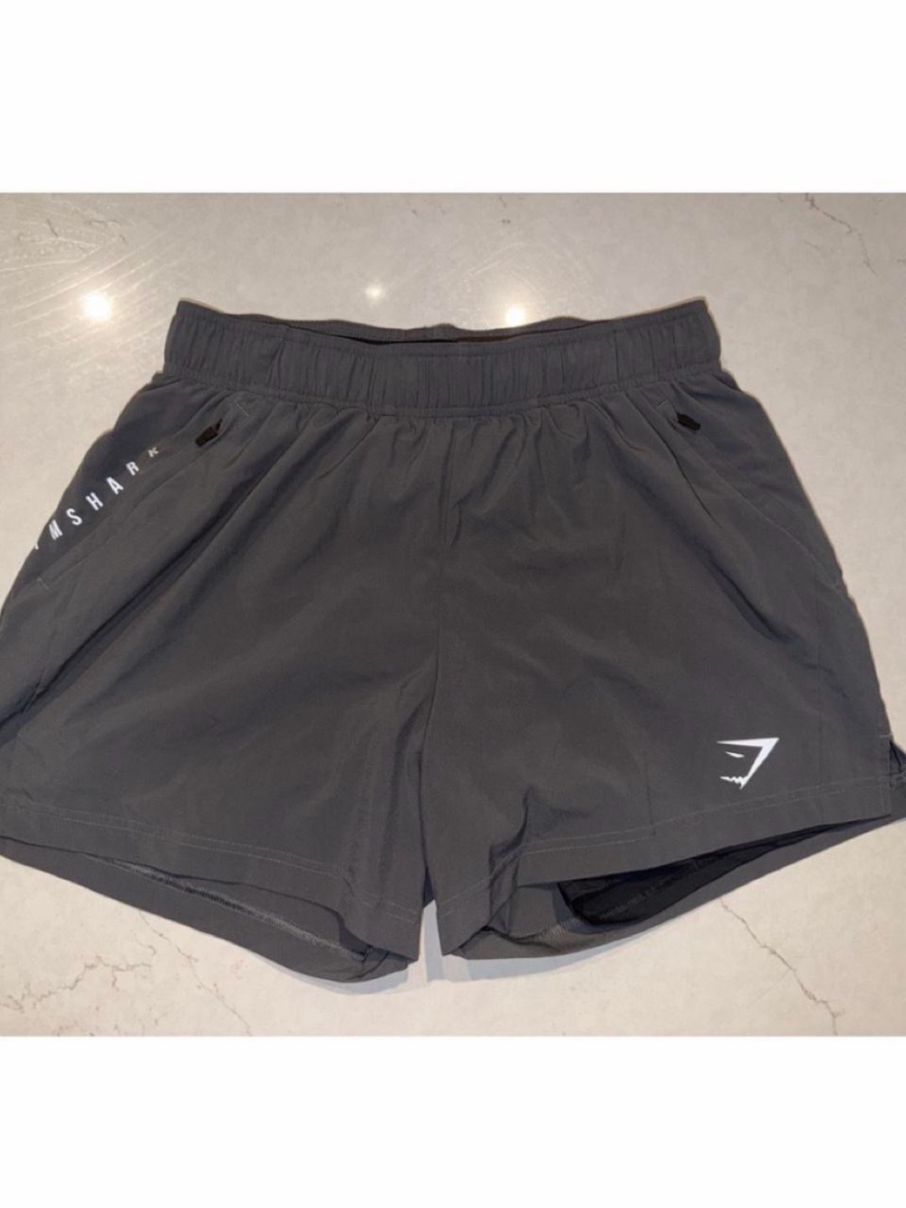 Gymshark Men’s Dark Gray Athletic Running Shorts